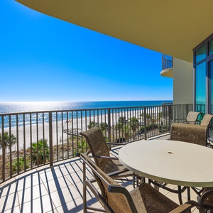Soak in breathtaking coastal views from your balcony, as you relax in the loungers and enjoy the vibrant beach vibe