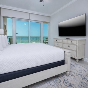Lay back on the soft king bed, stream your favorite show, then step onto the balcony to take in the gulf and beachfront view