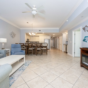 Revel in the cozy vibe of the living area, perfect for gathering and enjoying quality time together