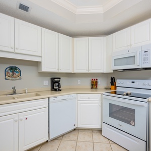 Create your favorite meals in this kitchen, where simple elegance inspires culinary adventures
