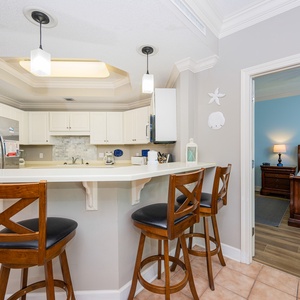 Wake up with morning coffee at the breakfast bar and get ready for a day of adventure