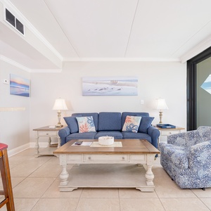 Cozy up in the inviting chairs and soak in the vibrant beach vibe while enjoying the splendid coastal views