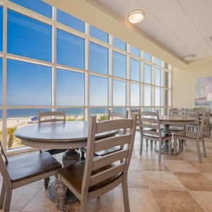 Relax in the lobby with plenty of seating and beautiful Gulf views