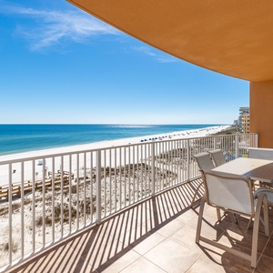 Experience seemingly endless coastline views of the horizon as waves lap the shore and the sun glistens over the water