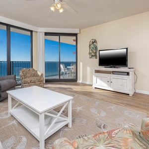 Unwind in the spacious living area with comfortable seating and a view that invites relaxation and enjoyment