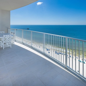 Relax on the balcony while enjoying expansive views of the pristine waters and stunning coastline