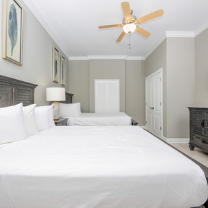 Unwind in this queen guest suite and stream your favorite shows or enjoy a good movie after a beach day