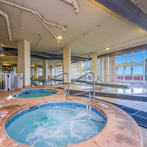 Soak it all up in the inviting hot tubs, perfect for unwinding after a day at the beach, with views of lush palm trees
