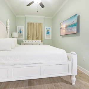 Unwind after a day at the beach and stream your favorite shows in the master suite