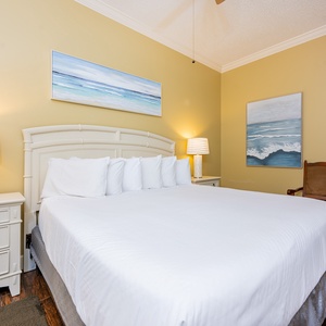 Relax in the king bed in this guest suite, surrounded by soothing decor that invites you to unwind and recharge