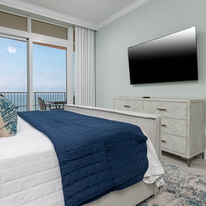 Unwind after a day at the beach and stream your favorite shows in the master and wake up to stunning views