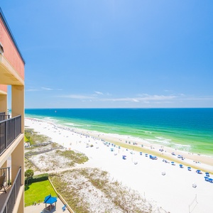 Relax on your beachfront balcony and soak up the sun before a fun day by the water