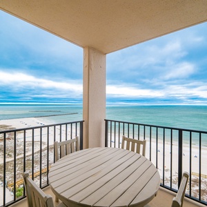 Gaze at the coast from your balcony, soaking in the tranquil vibe and warm, gentle breezes