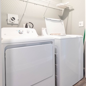 Refresh your beach attire during your stay with the convenience of a washer and dryer in your rental