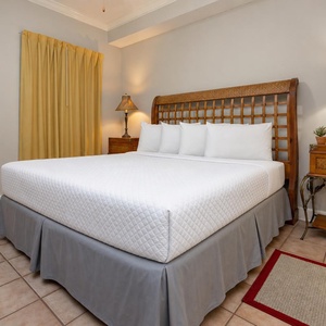 Drift into bliss each night on the king bed in the master, surrounded by warm light and inviting decor