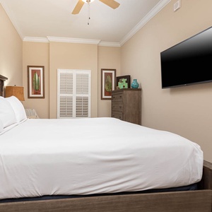 Relax after a fun beach day and stream your favorite shows from the cozy king bed in the master suite