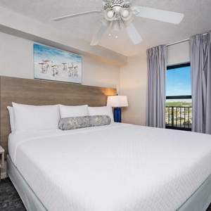 A soothing king suite welcomes you with a plush bed and stunning view for restful nights