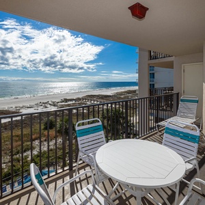 Enjoy meals on the balcony soaking in the beautiful views of the shimmering water and shoreline