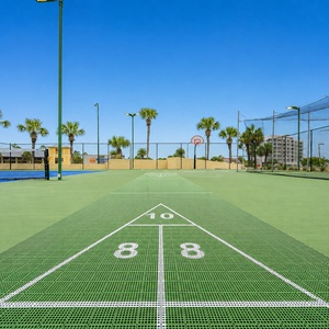 Challenge your family and friends to a fun game of shuffleboard on the deck