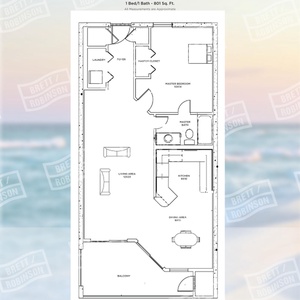 This floor plan features a master bedroom with a spacious layout and a connecting master bath