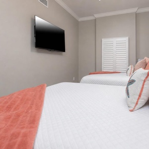Stretch out on one of the queens with your favorite show for a peaceful retreat