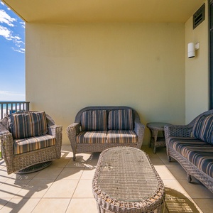 Delight in lounging on your balcony, sipping drinks while enjoying the refreshing coastal views that enhance your getaway