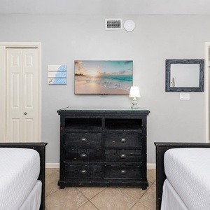 Enjoy streaming your favorite shows as you unwind in this guest suite, creating cherished family moments