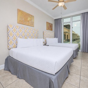 Relax on one of the cozy queen beds in this guest suite and enjoy a peaceful slumber
