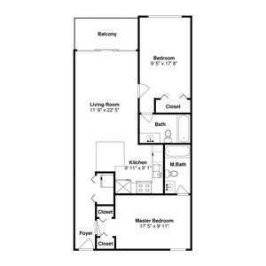 The floor plan features spacious rooms and a view of the beach, perfect for relaxation and gatherings