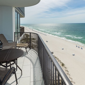 Soak up the views from the balcony