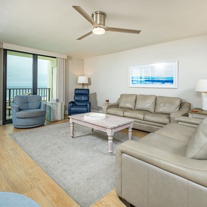 Unwind in the comfortable seating, enjoying the stunning coastal views while sharing stories with your loved ones
