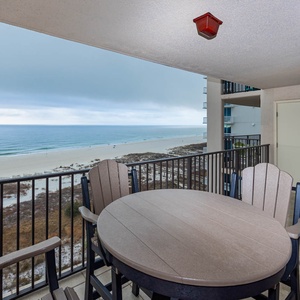 Enjoy views of the tranquil waters and gentle waves from your balcony