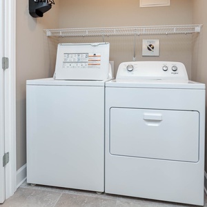 Easily refresh your beachwear with the in-unit washer and dryer, simplifying your coastal adventures