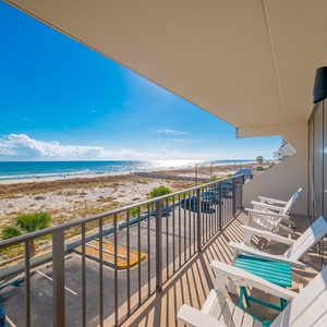 Breathe in the fresh coastal air from your balcony, where sunshine and beach views create a serene escape