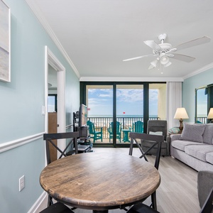 Enjoy a fun family game night or a good movie with the family in the cozy living area