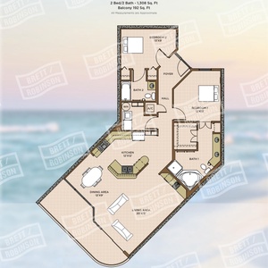 Explore this two bedroom vacation rental with a spacious living area, open-design kitchen, and balcony on the bay