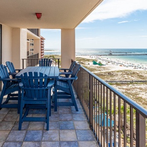 Enjoy meals on the balcony while taking in the beautiful beach views