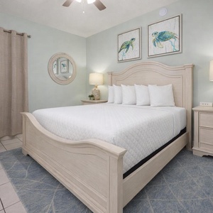 Relax after a fun beach day and stream your favorite shows from the cozy king bed in the master suite