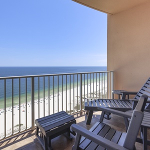 Breathe in the fresh coastal air while lounging on the balcony, soaking up the stunning views and warm sunshine