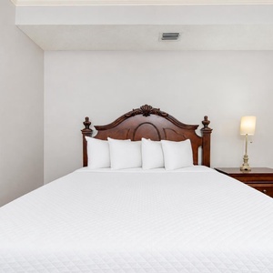 Relax on this plush queen bed in the guest suite and wake up rested for an adventurous day