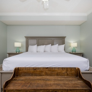 Sink into tranquil relaxation in the king guest suite, where soft sheets invite restful nights and refreshing mornings
