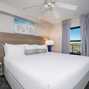 A soothing king suite welcomes you with a plush bed and stunning view for restful nights