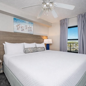 A soothing king suite welcomes you with a plush bed and stunning view for restful nights