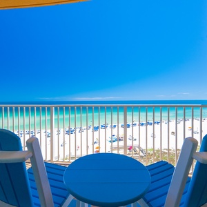 Your balcony invites quiet mornings watching the sun warm the gentle coast breeze