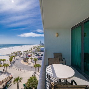 Look out over the sparkling coast from your balcony as gentle waves meet the shore below