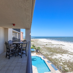 Enjoy the natural sights and sounds of the beach from your balcony