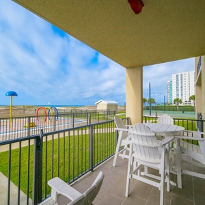 Splash park and tennis court area just steps away, perfect for family fun and outdoor activities