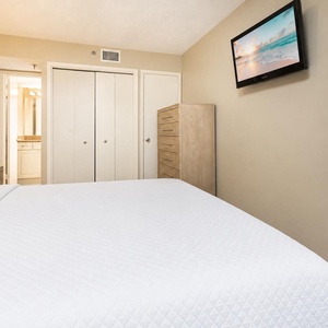 Rest in your queen guest suite as the TV offers a perfect spot to unwind after exploring the coast