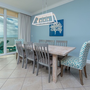 Gather around the spacious dining table, enjoying coastal views as you share laughter and stories with loved ones