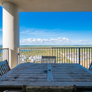 Gather on your balcony, savoring the beautiful views while soaking in the refreshing coastal vibe